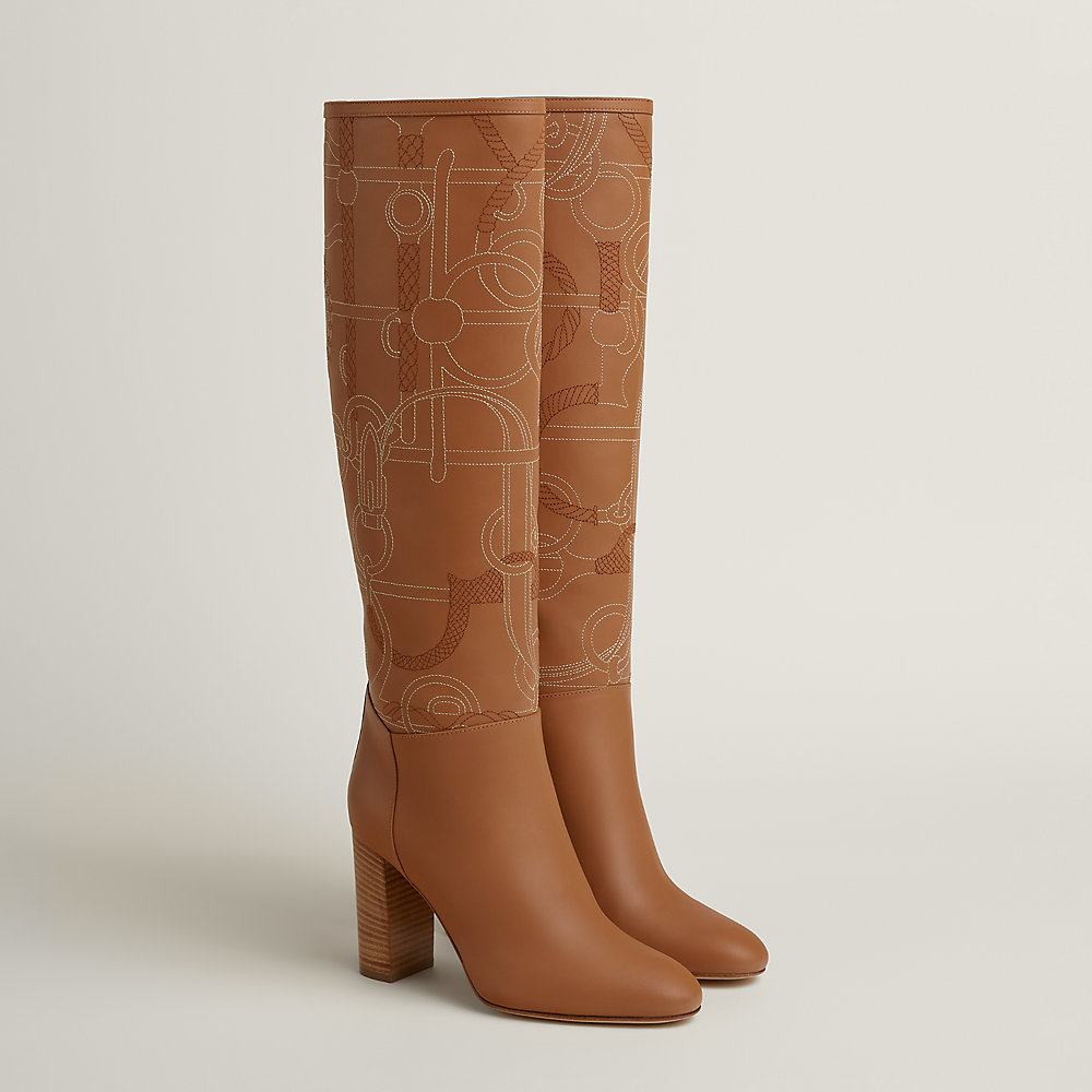 Leaping 90 boot - Beige | Hermès USA